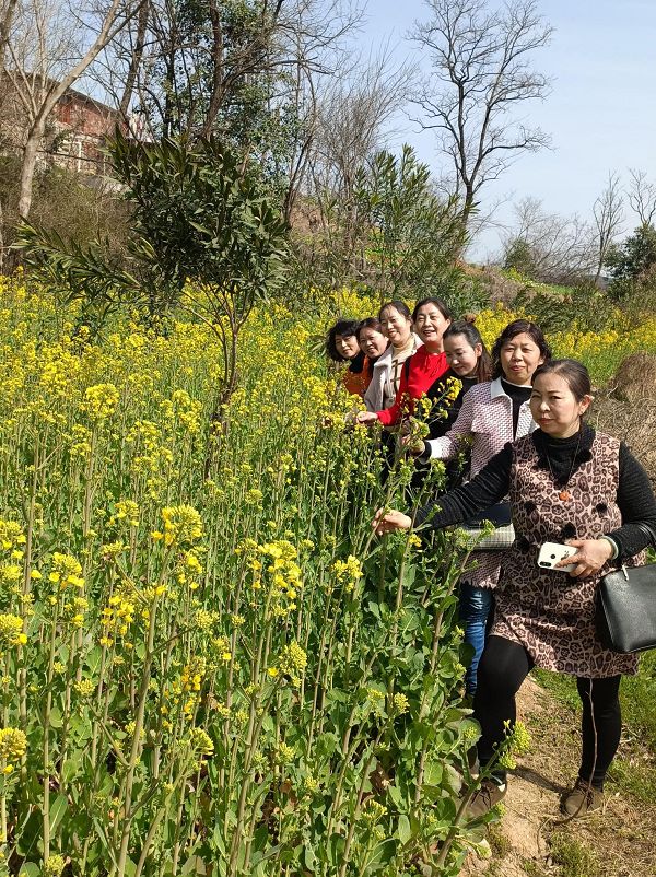 女工在初放的油菜花中合影.jpg